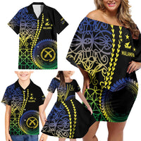 Proudly Ni-Van Sandroing Inspired Family Matching Off Shoulder Short Dress and Hawaiian Shirt Malampa Classic Style