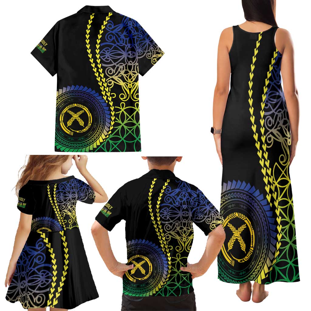 Proudly Ni-Van Sandroing Inspired Family Matching Tank Maxi Dress and Hawaiian Shirt Malampa Classic Style