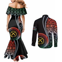 Proudly Ni-Van Sandroing Inspired Couples Matching Mermaid Dress and Long Sleeve Button Shirt Penama Classic Style