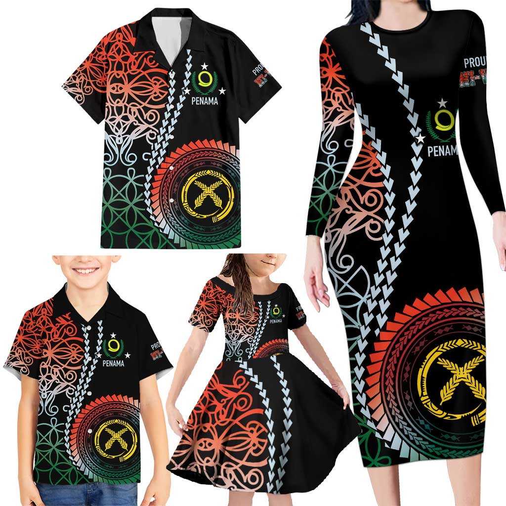 Proudly Ni-Van Sandroing Inspired Family Matching Long Sleeve Bodycon Dress and Hawaiian Shirt Penama Classic Style