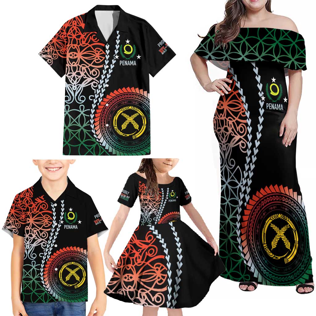 Proudly Ni-Van Sandroing Inspired Family Matching Off Shoulder Maxi Dress and Hawaiian Shirt Penama Classic Style