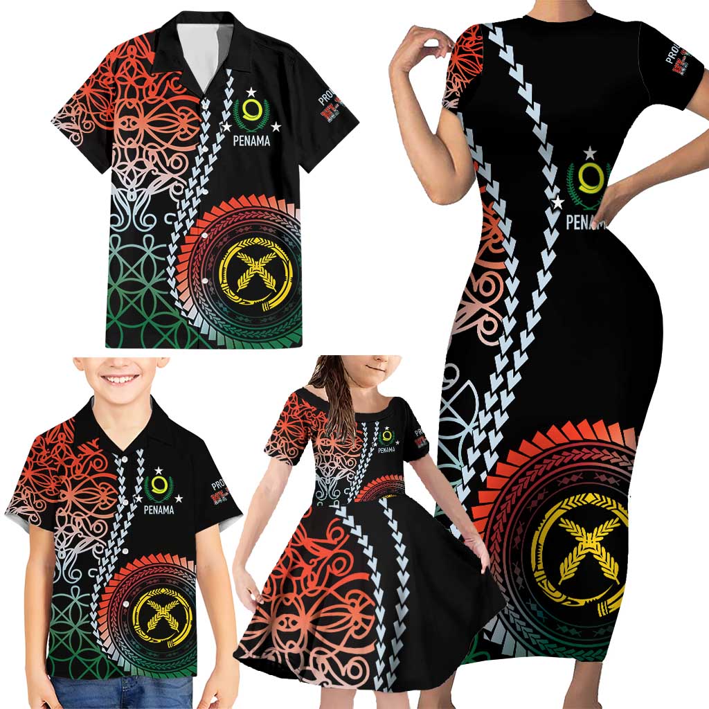 Proudly Ni-Van Sandroing Inspired Family Matching Short Sleeve Bodycon Dress and Hawaiian Shirt Penama Classic Style