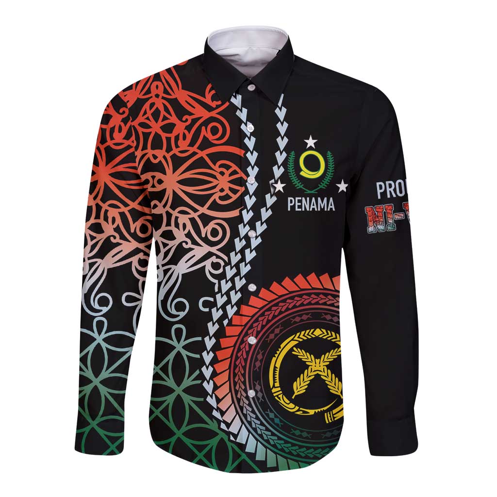 Proudly Ni-Van Sandroing Inspired Long Sleeve Button Shirt Penama Classic Style