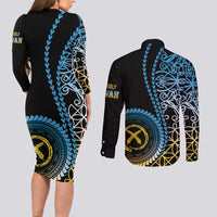 Proudly Ni-Van Sandroing Inspired Couples Matching Long Sleeve Bodycon Dress and Long Sleeve Button Shirt Sanma Classic Style