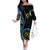Proudly Ni-Van Sandroing Inspired Family Matching Off The Shoulder Long Sleeve Dress and Hawaiian Shirt Sanma Classic Style