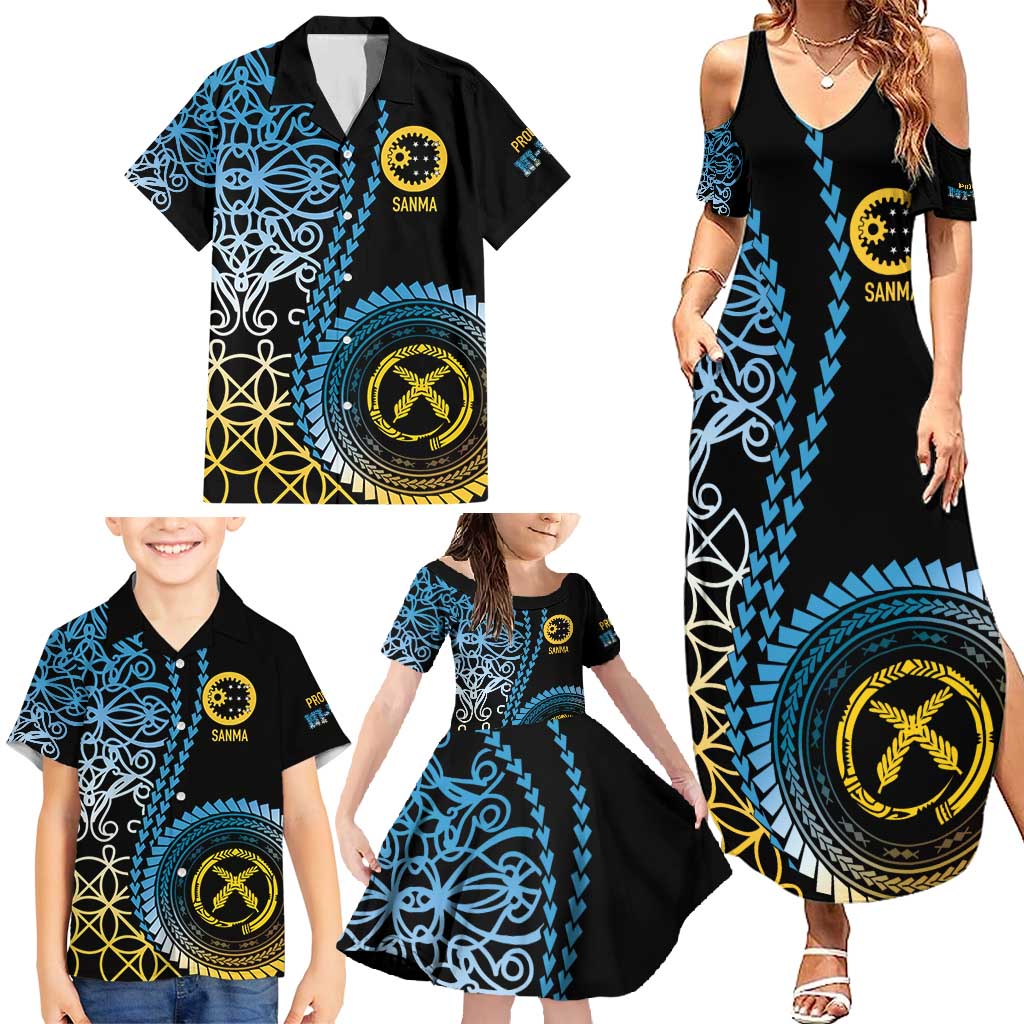 Proudly Ni-Van Sandroing Inspired Family Matching Summer Maxi Dress and Hawaiian Shirt Sanma Classic Style