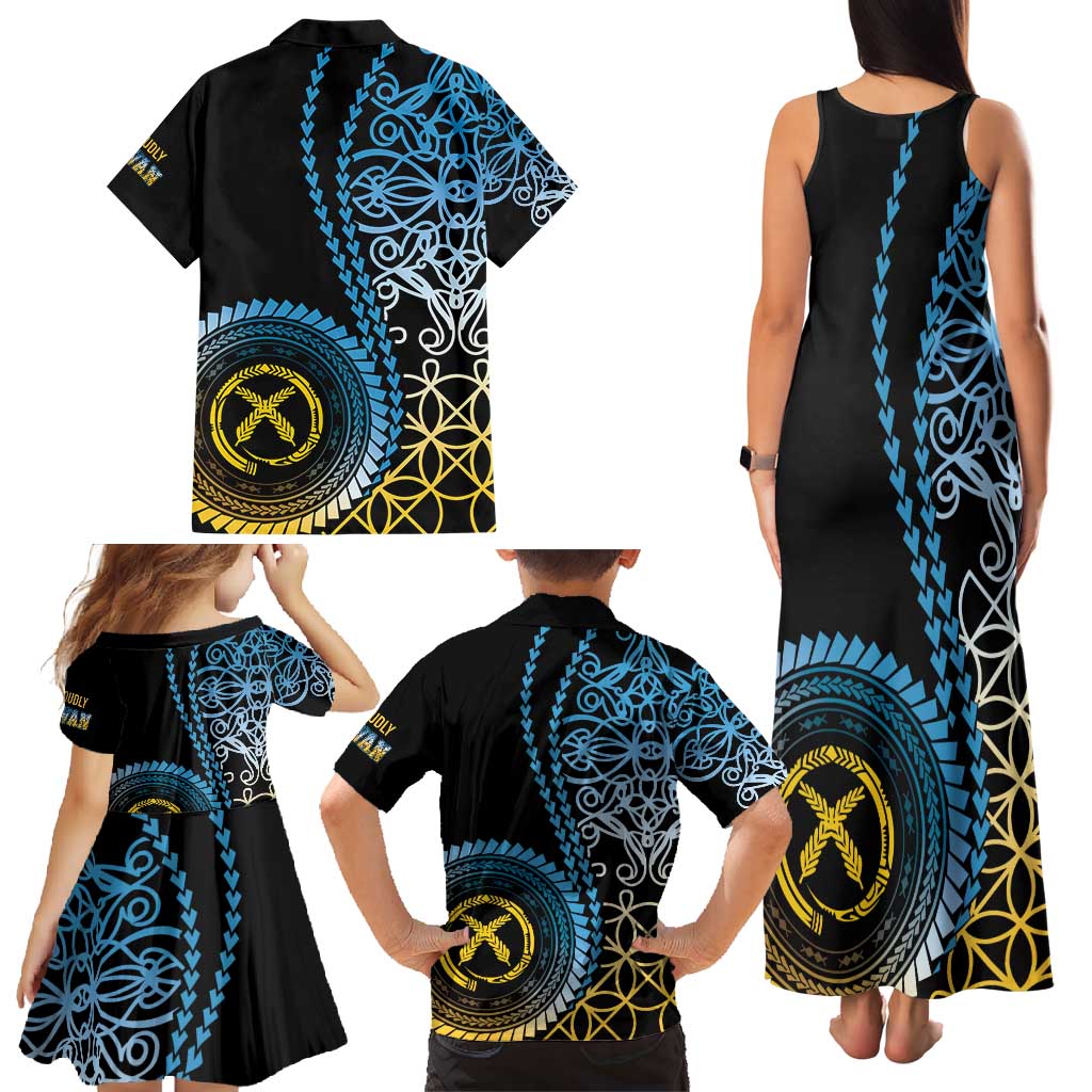 Proudly Ni-Van Sandroing Inspired Family Matching Tank Maxi Dress and Hawaiian Shirt Sanma Classic Style
