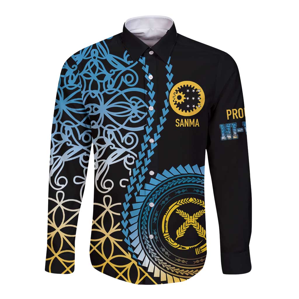 Proudly Ni-Van Sandroing Inspired Long Sleeve Button Shirt Sanma Classic Style