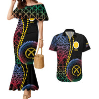 Proudly Ni-Van Sandroing Inspired Couples Matching Mermaid Dress and Hawaiian Shirt Shefa Classic Style LT7 Colorful - Polynesian Pride