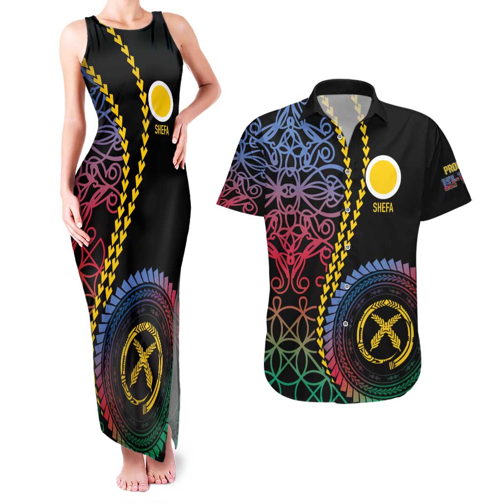 Proudly Ni-Van Sandroing Inspired Couples Matching Tank Maxi Dress and Hawaiian Shirt Shefa Classic Style