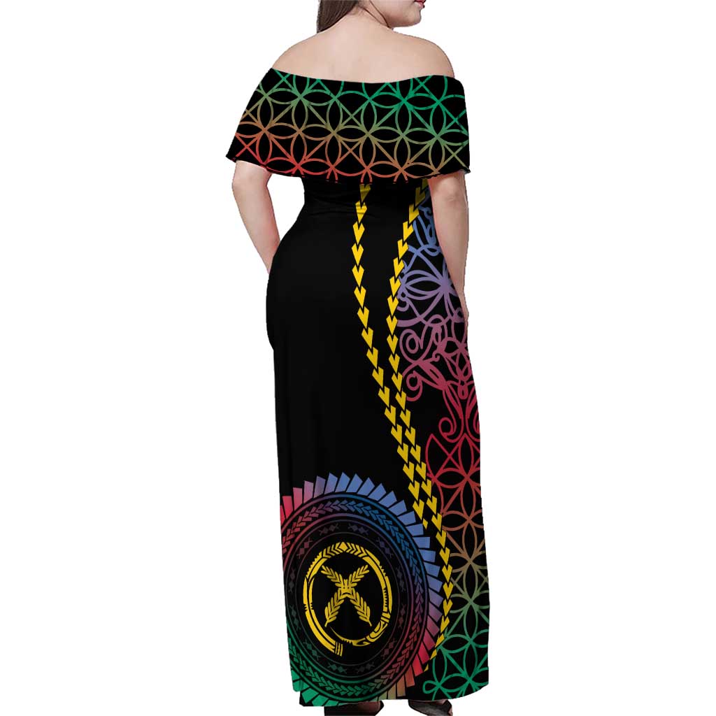 Proudly Ni-Van Sandroing Inspired Family Matching Off Shoulder Maxi Dress and Hawaiian Shirt Shefa Classic Style