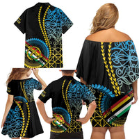 Proudly Ni-Van Sandroing Inspired Family Matching Off Shoulder Short Dress and Hawaiian Shirt Torba Classic Style