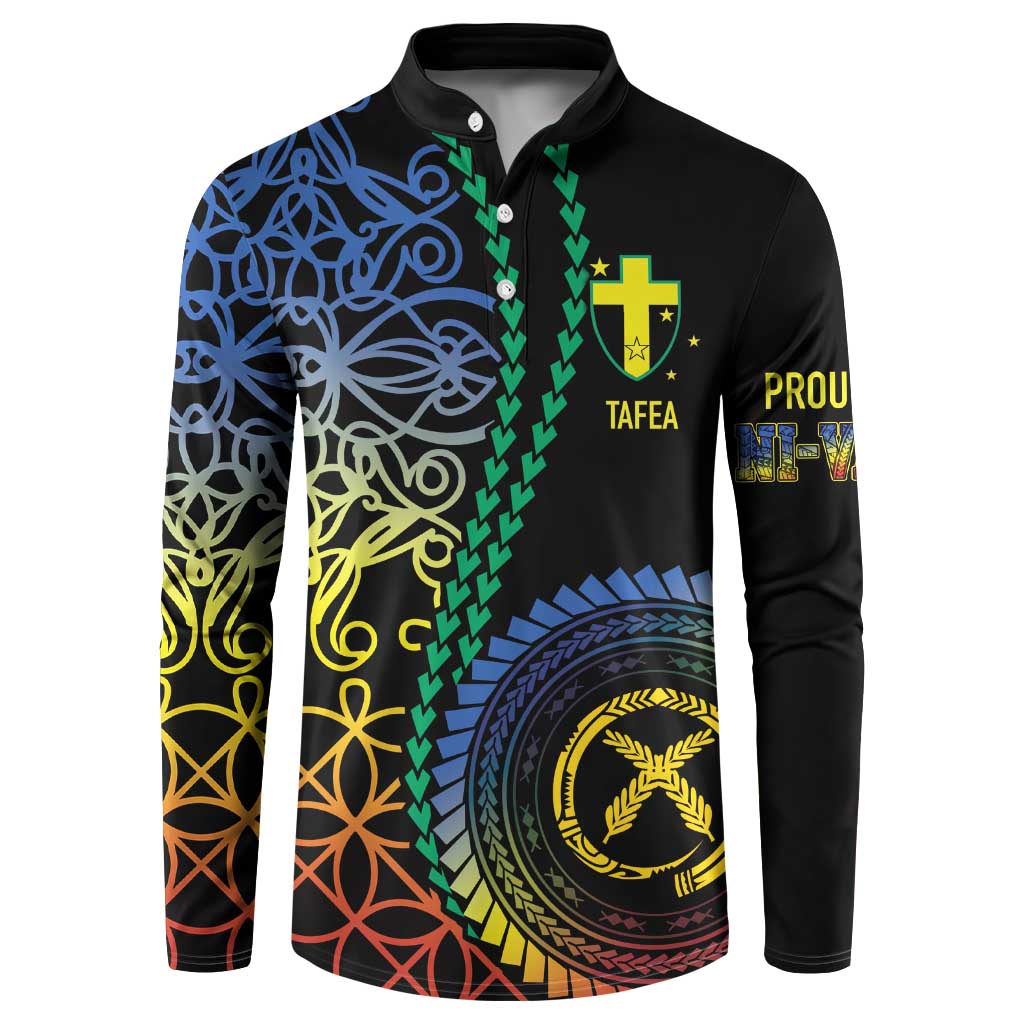 Proudly Ni-Van Sandroing Inspired Button Sweatshirt Tafea Classic Style