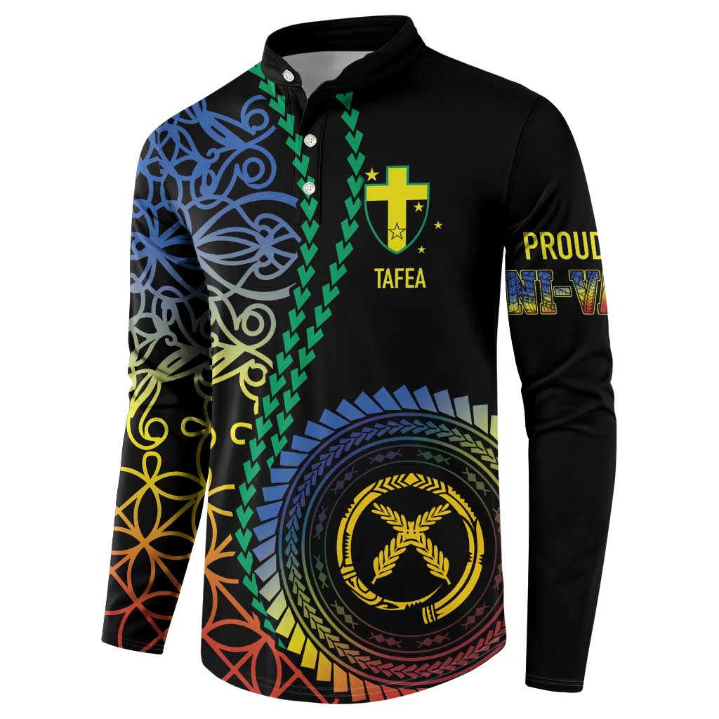 Proudly Ni-Van Sandroing Inspired Button Sweatshirt Tafea Classic Style