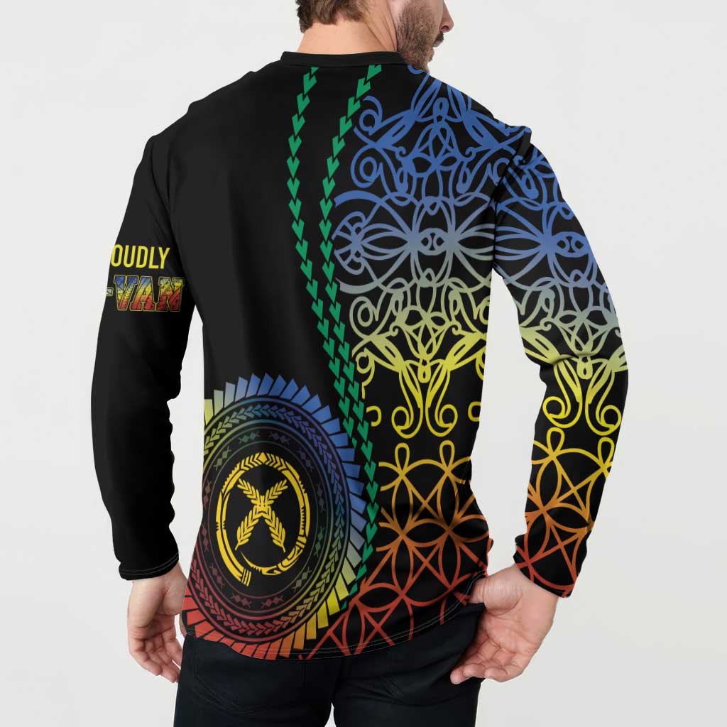 Proudly Ni-Van Sandroing Inspired Button Sweatshirt Tafea Classic Style