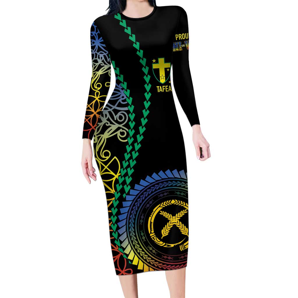 Proudly Ni-Van Sandroing Inspired Family Matching Long Sleeve Bodycon Dress and Hawaiian Shirt Tafea Classic Style