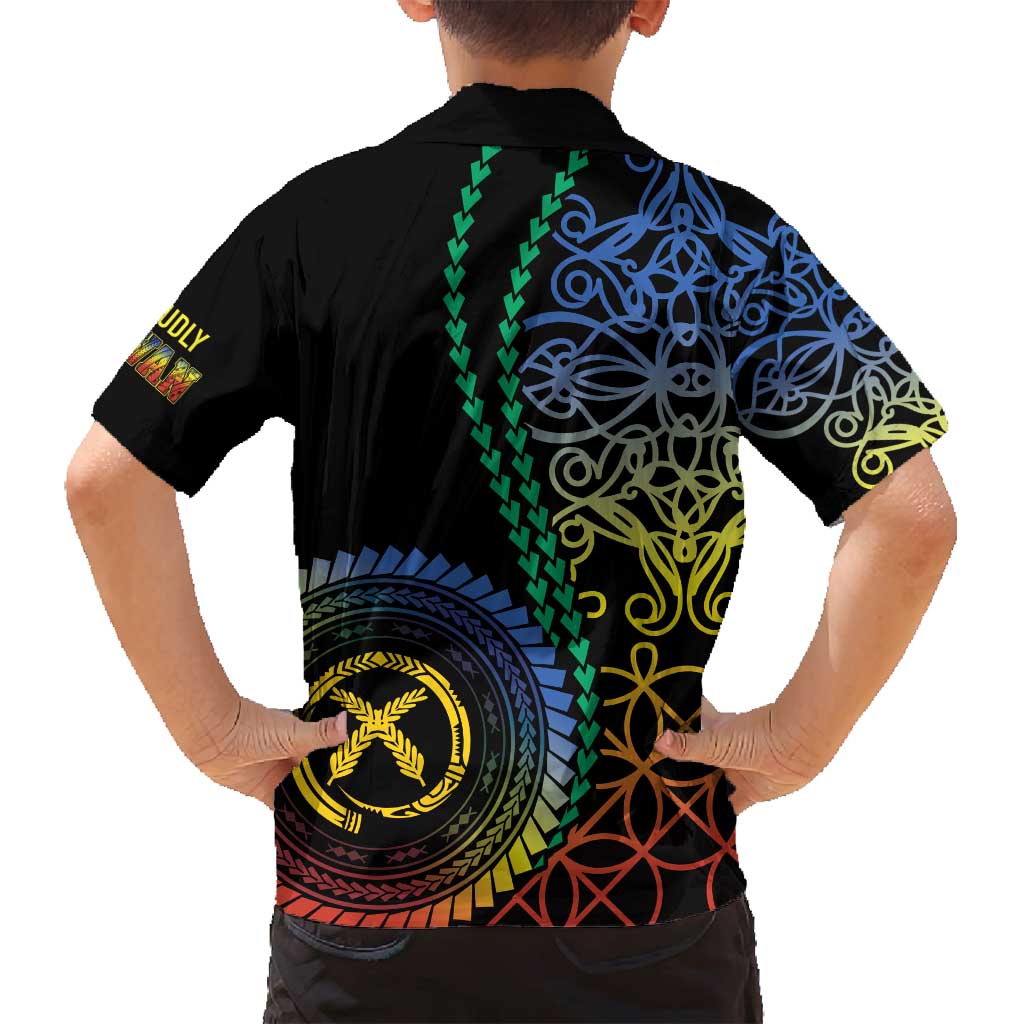 Proudly Ni-Van Sandroing Inspired Family Matching Off Shoulder Maxi Dress and Hawaiian Shirt Tafea Classic Style