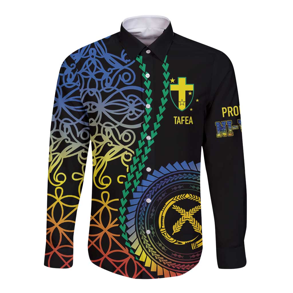 Proudly Ni-Van Sandroing Inspired Long Sleeve Button Shirt Tafea Classic Style