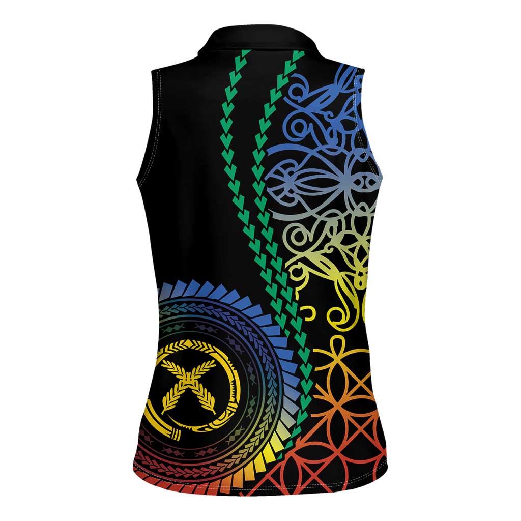 Proudly Ni-Van Sandroing Inspired Women Sleeveless Polo Shirt Tafea Classic Style