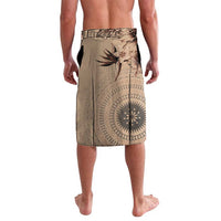 Bula Fiji Lavalava Shark Tail Beige Masi Tapa
