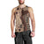 Bula Fiji Men Tank Top Shark Tail Beige Masi Tapa