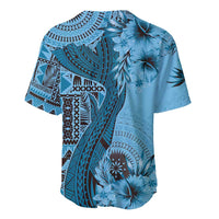 Bula Fiji Baseball Jersey Shark Tail Turquoise Masi Tapa LT7 - Polynesian Pride