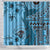 Bula Fiji Shower Curtain Shark Tail Turquoise Masi Tapa