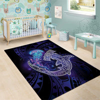 Polynesian Aumakua Area Rug Jellyfish with Shark - Polynesian Pride