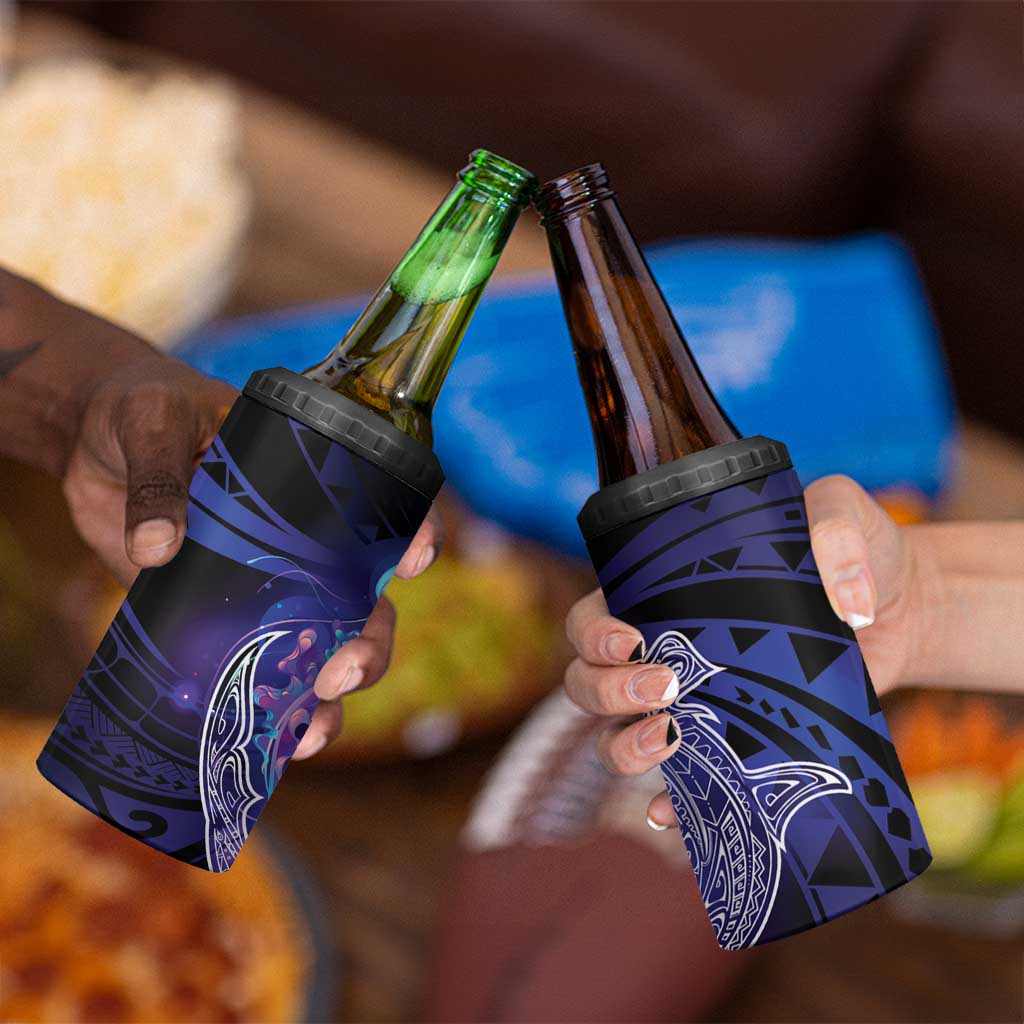 Polynesian Aumakua 4 in 1 Can Cooler Tumbler Jellyfish with Shark - Polynesian Pride