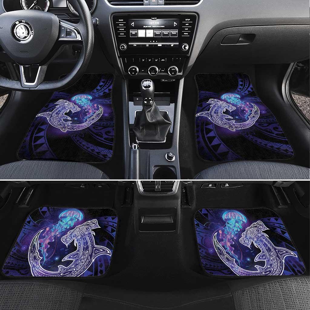 Polynesian Aumakua Car Mats Jellyfish with Shark - Polynesian Pride