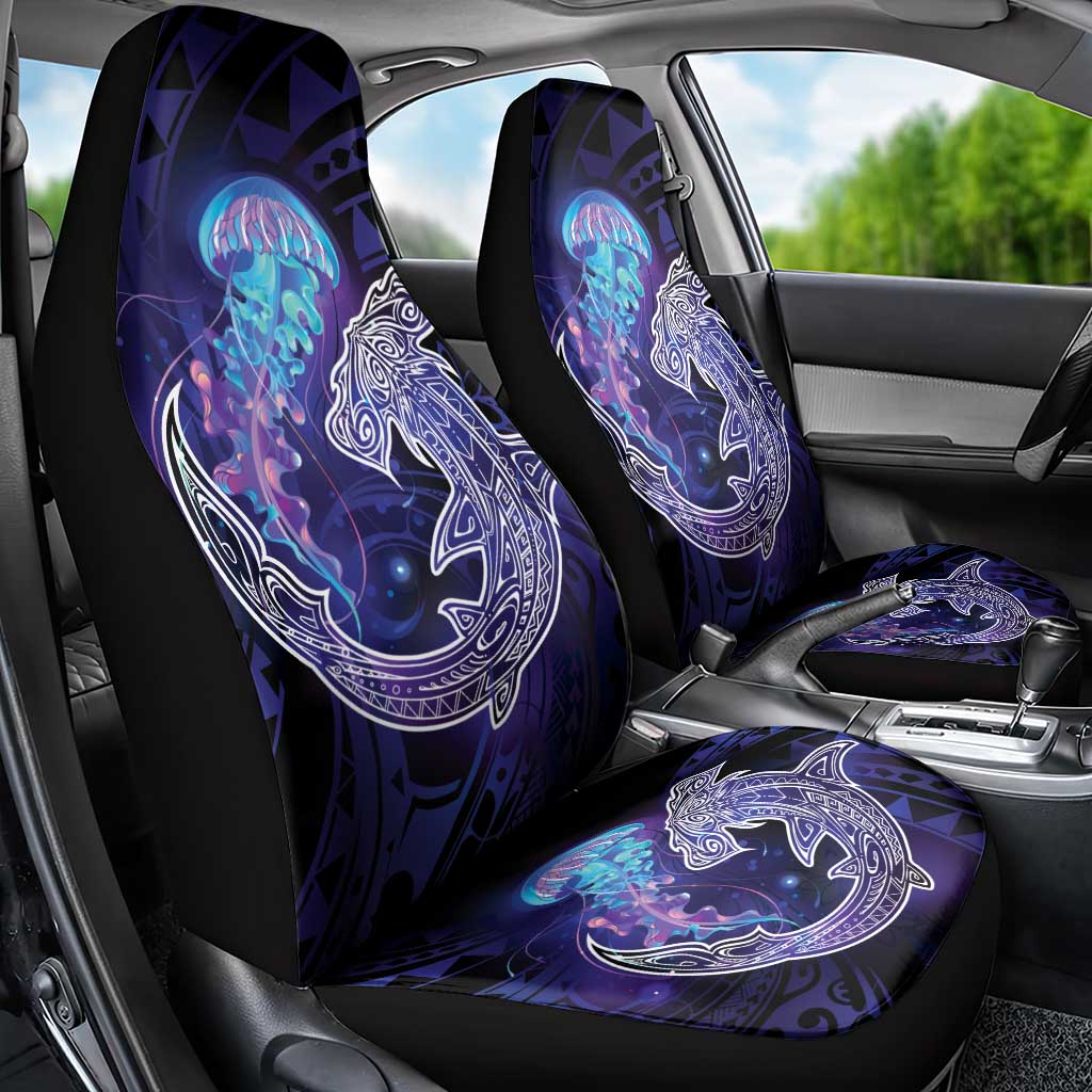 Polynesian Aumakua Car Seat Cover Jellyfish with Shark - Polynesian Pride