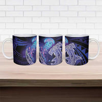 Polynesian Aumakua Ceramic Mug Jellyfish with Shark - Polynesian Pride