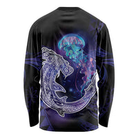 Polynesian Aumakua Long Sleeve Shirt Jellyfish with Shark - Polynesian Pride