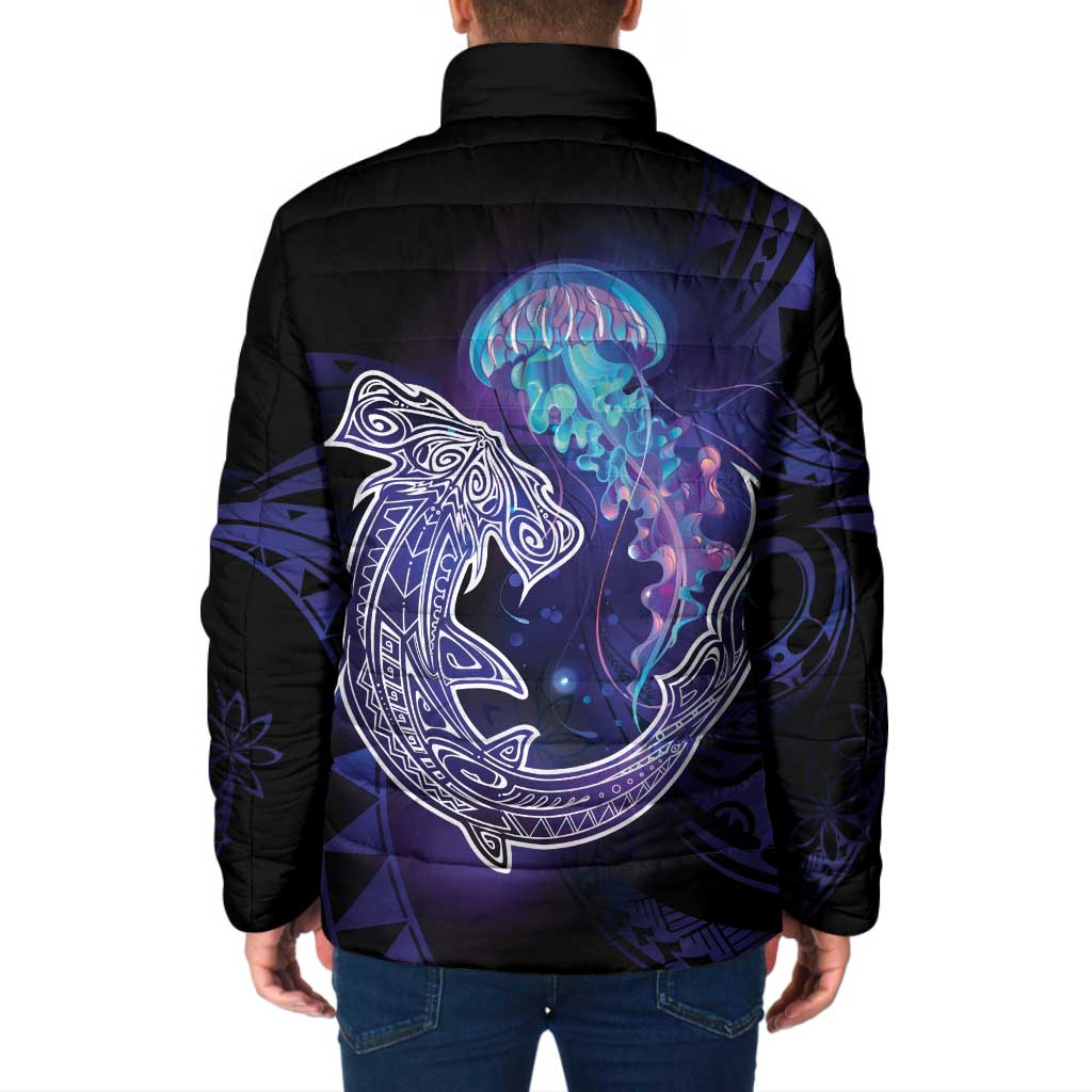 Polynesian Aumakua Padded Jacket Jellyfish with Shark - Polynesian Pride