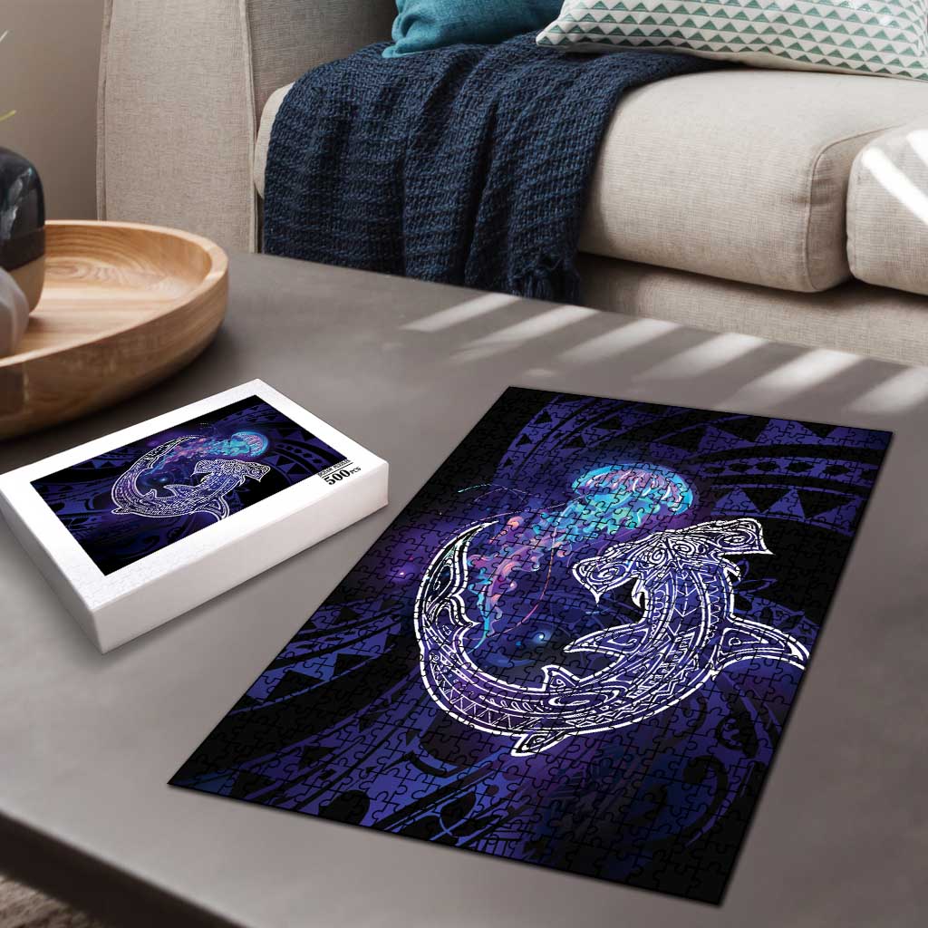 Polynesian Aumakua Puzzle Jellyfish with Shark - Polynesian Pride