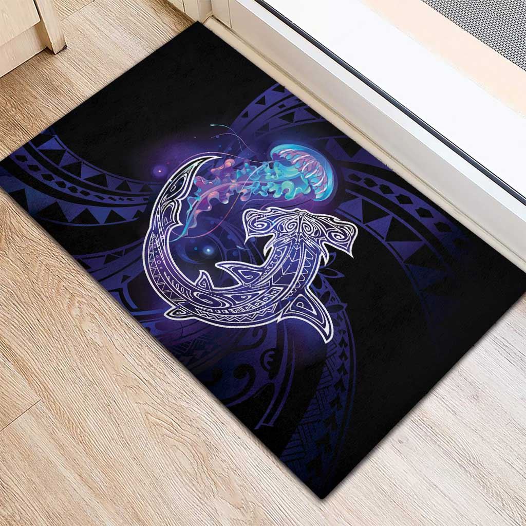 Polynesian Aumakua Rubber Doormat Jellyfish with Shark - Polynesian Pride