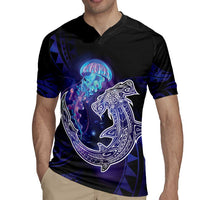 Polynesian Aumakua Rugby Jersey Jellyfish with Shark - Polynesian Pride