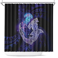 Polynesian Aumakua Shower Curtain Jellyfish with Shark - Polynesian Pride