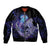 Polynesian Aumakua Sleeve Zip Bomber Jacket Jellyfish with Shark - Polynesian Pride