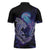 Polynesian Aumakua Zipper Polo Shirt Jellyfish with Shark - Polynesian Pride