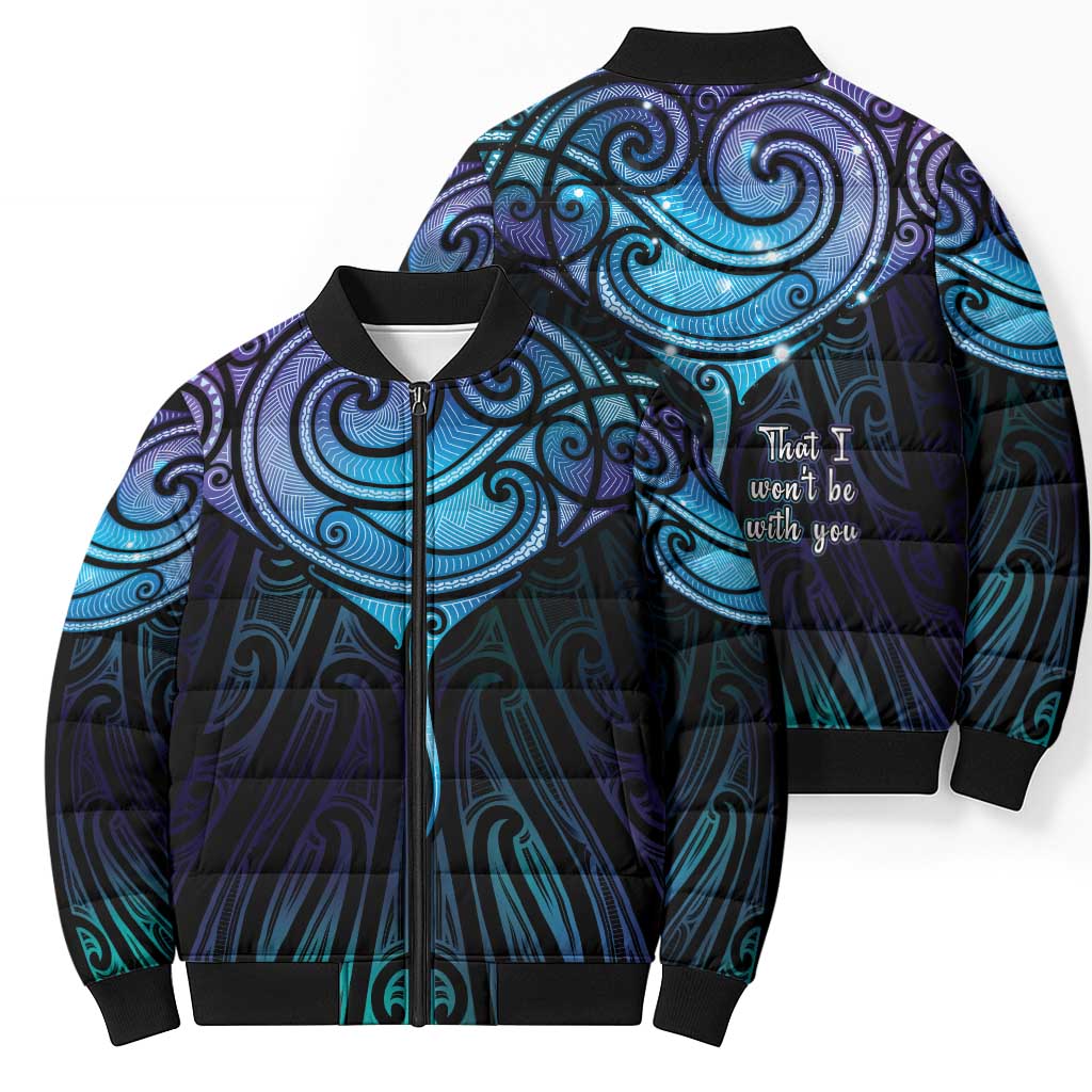 Aotearoa Maori Te Whai Rahi Bomber Puffer Jacket Tala - Nowhere You Could Go That I Won't Be With You - Polynesian Pride