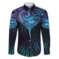 Aotearoa Maori Te Whai Rahi Family Matching Long Sleeve Bodycon Dress and Hawaiian Shirt Tala - Nowhere You Could Go That I Won't Be With You - Polynesian Pride