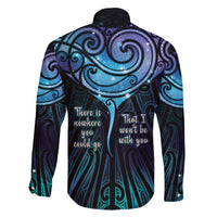 Aotearoa Maori Te Whai Rahi Family Matching Long Sleeve Bodycon Dress and Hawaiian Shirt Tala - Nowhere You Could Go That I Won't Be With You - Polynesian Pride