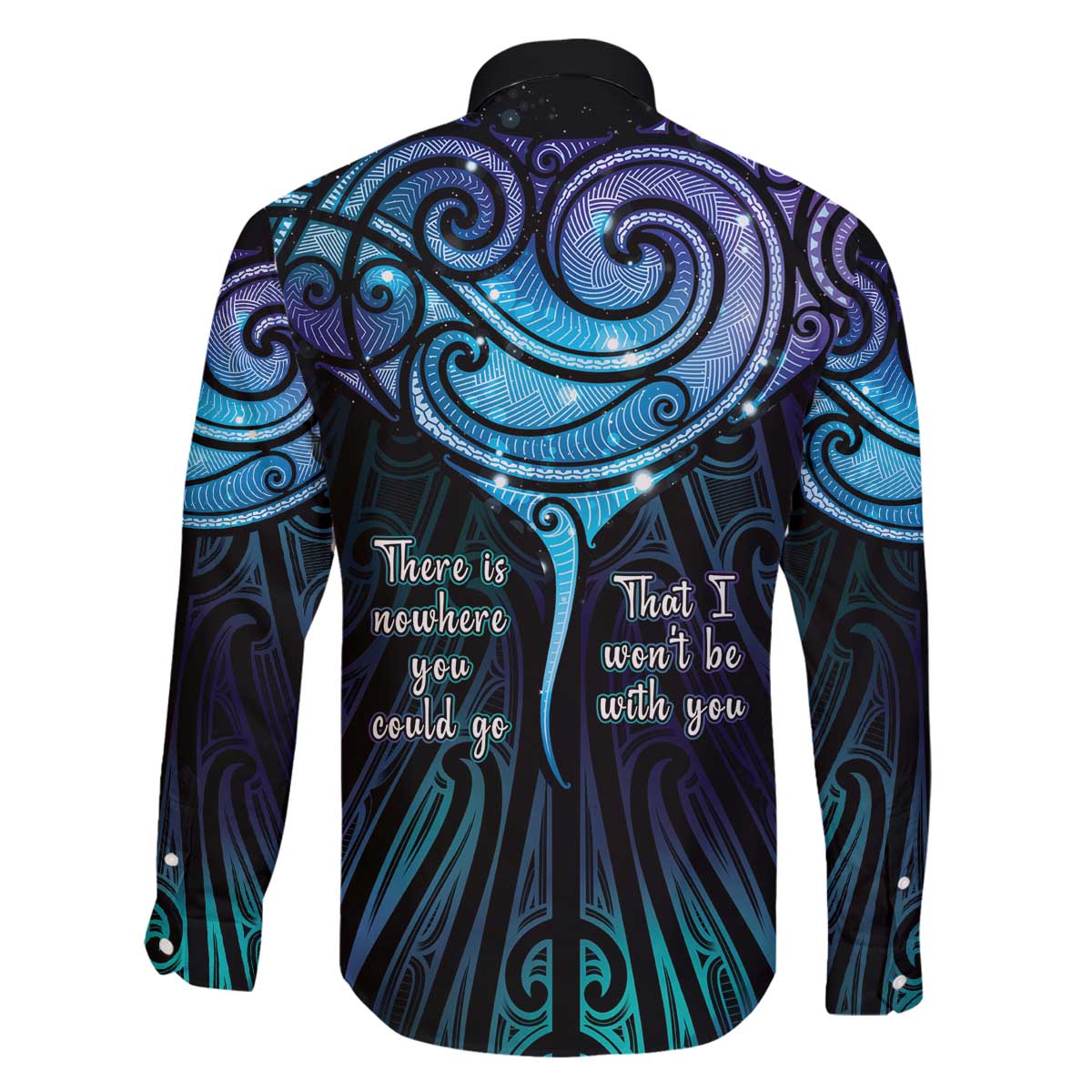 Aotearoa Maori Te Whai Rahi Family Matching Off The Shoulder Long Sleeve Dress and Hawaiian Shirt Tala - Nowhere You Could Go That I Won't Be With You - Polynesian Pride