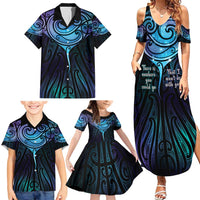 Aotearoa Maori Te Whai Rahi Family Matching Summer Maxi Dress and Hawaiian Shirt Tala - Nowhere You Could Go That I Won't Be With You - Polynesian Pride