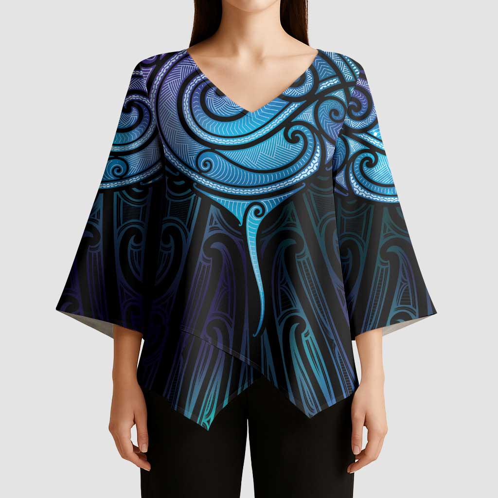 Aotearoa Maori Te Whai Rahi Kimono Sleeve Blouse Tala - Nowhere You Could Go That I Won't Be With You - Polynesian Pride