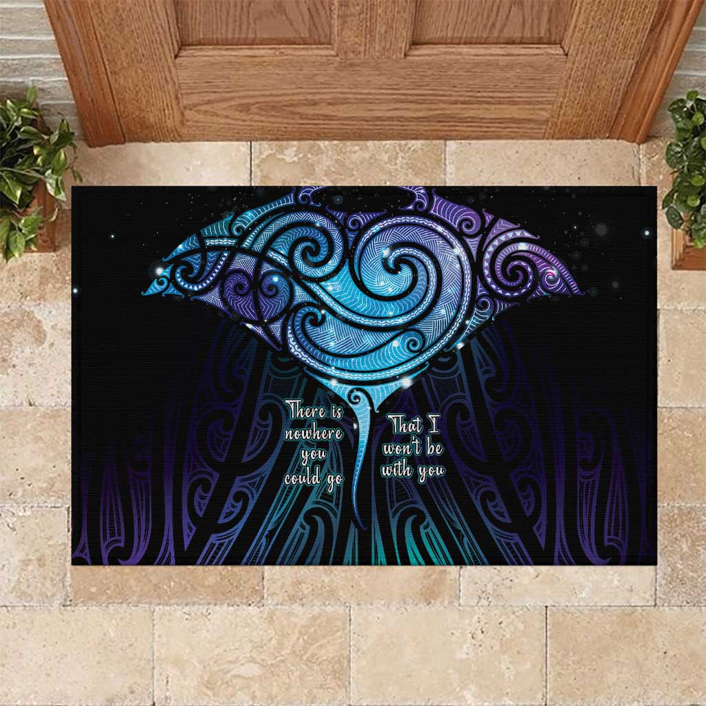 Aotearoa Maori Te Whai Rahi Rubber Doormat Tala - Nowhere You Could Go That I Won't Be With You - Polynesian Pride
