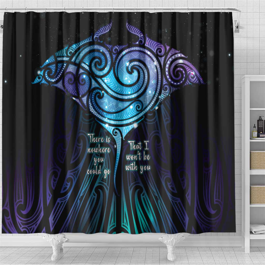 Aotearoa Maori Te Whai Rahi Shower Curtain Tala - Nowhere You Could Go That I Won't Be With You - Polynesian Pride