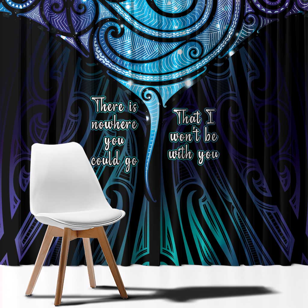 Aotearoa Maori Te Whai Rahi Window Curtain Tala - Nowhere You Could Go That I Won't Be With You - Polynesian Pride