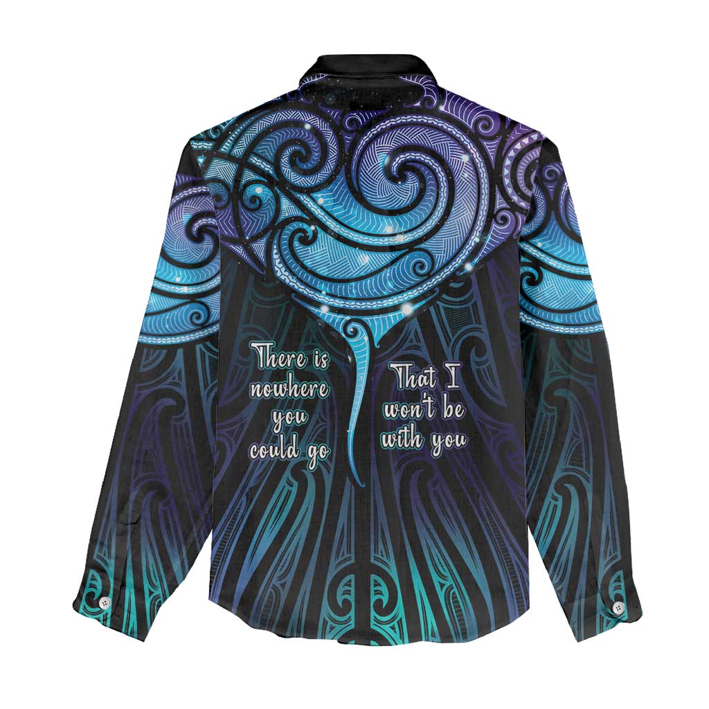 Aotearoa Maori Te Whai Rahi Women Casual Shirt Tala - Nowhere You Could Go That I Won't Be With You - Polynesian Pride